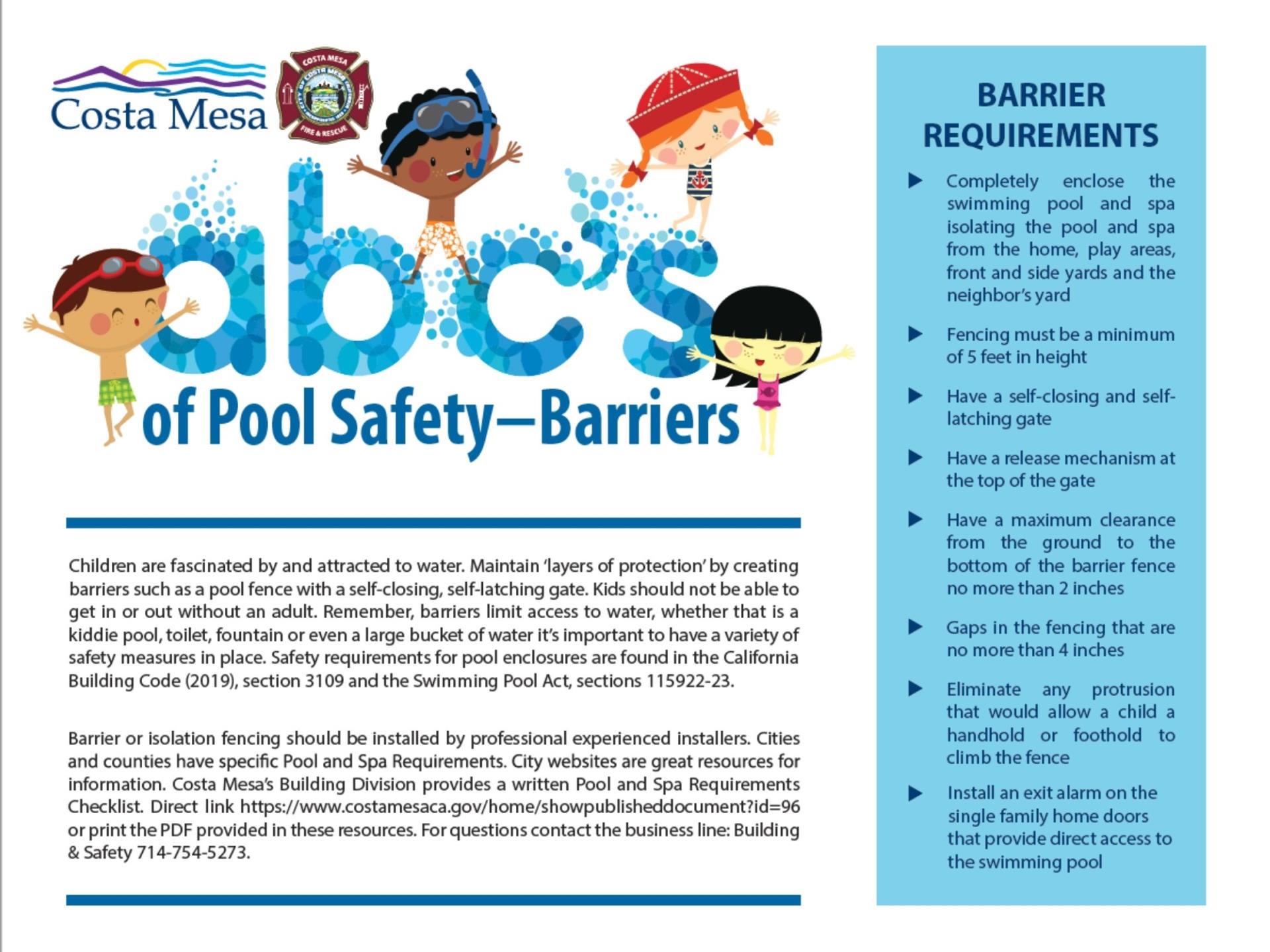 ABCs of Pool Safety=- Barriers