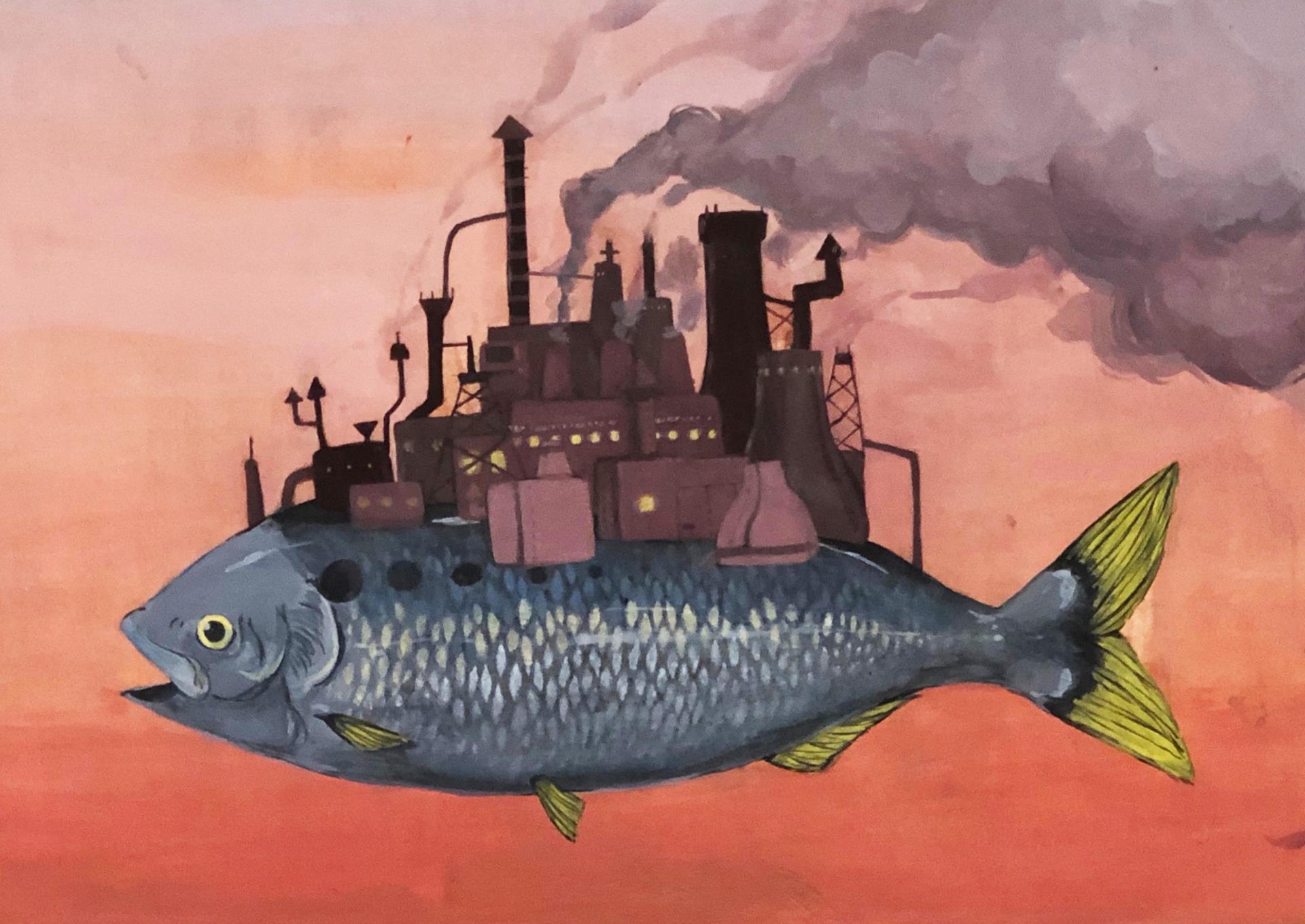 Tan, Alexis. #1 Fish Factory 16 x 20