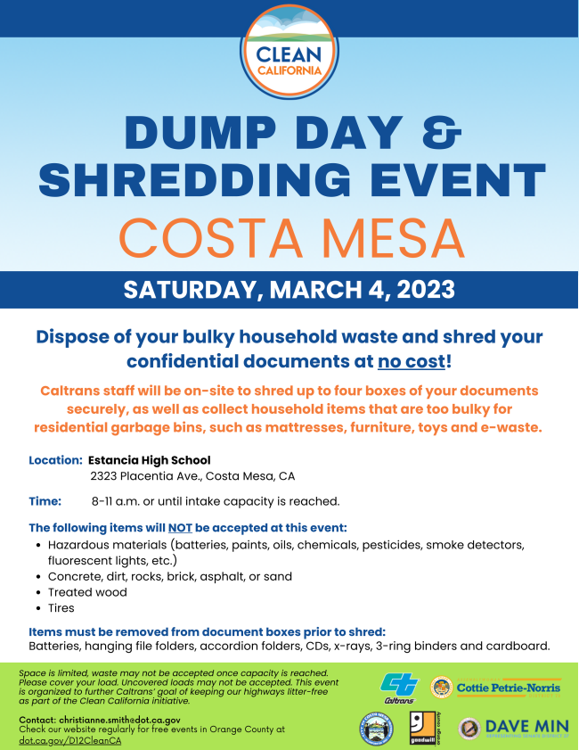 Dump Day - Costa Mesa 3.4.23