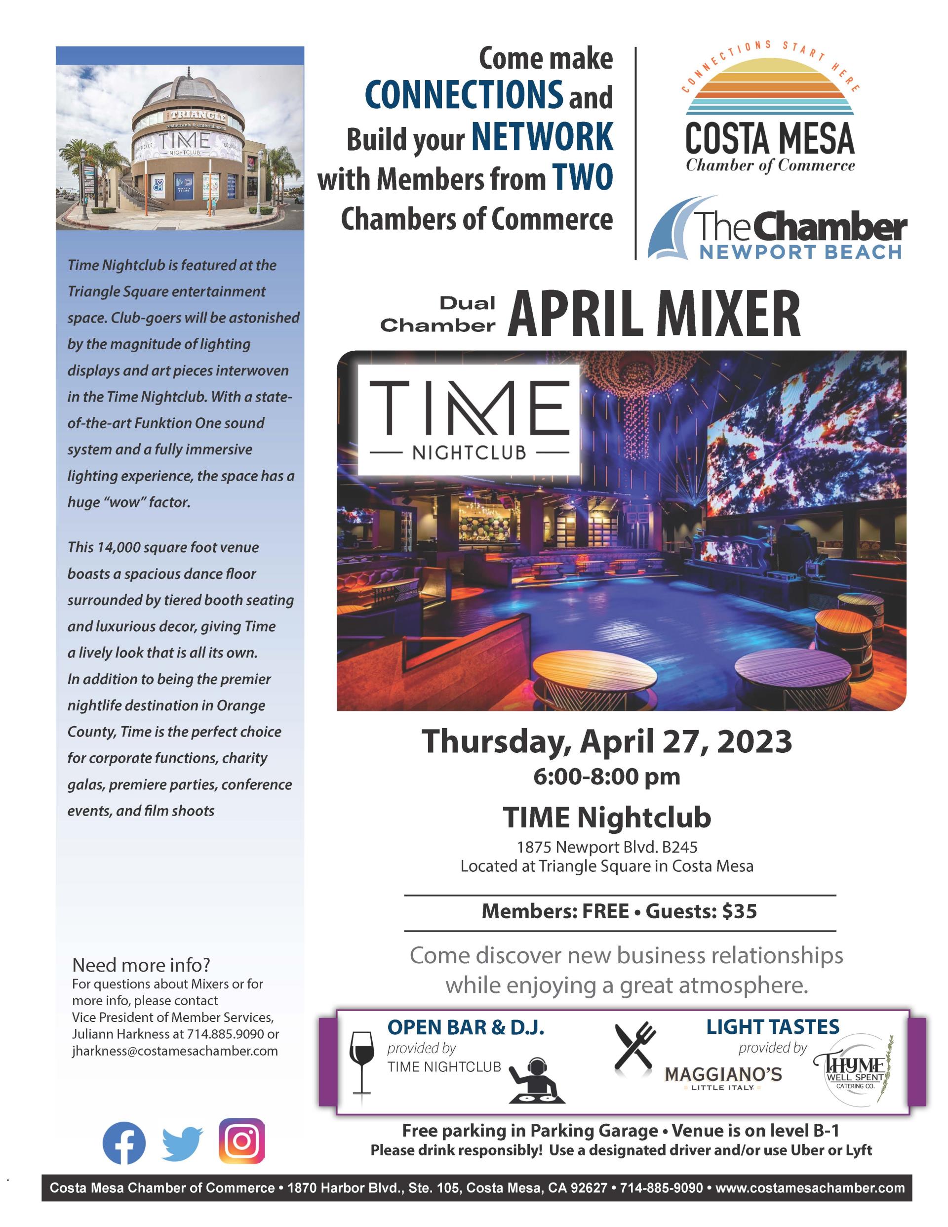 Costa Mesa Chamber - Dual Chamber Networking Mixer