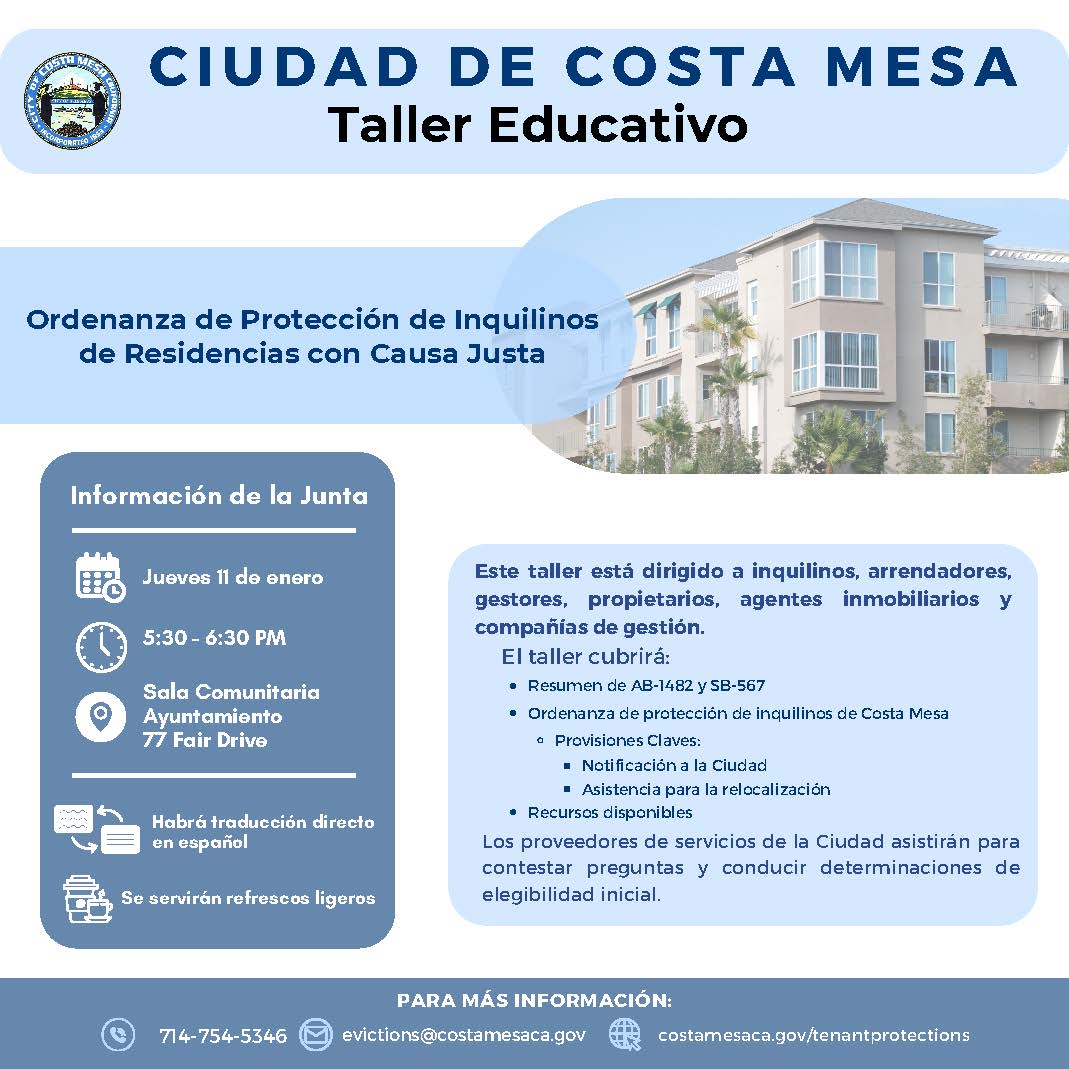 Tenant Protections Workshop - SPANISH