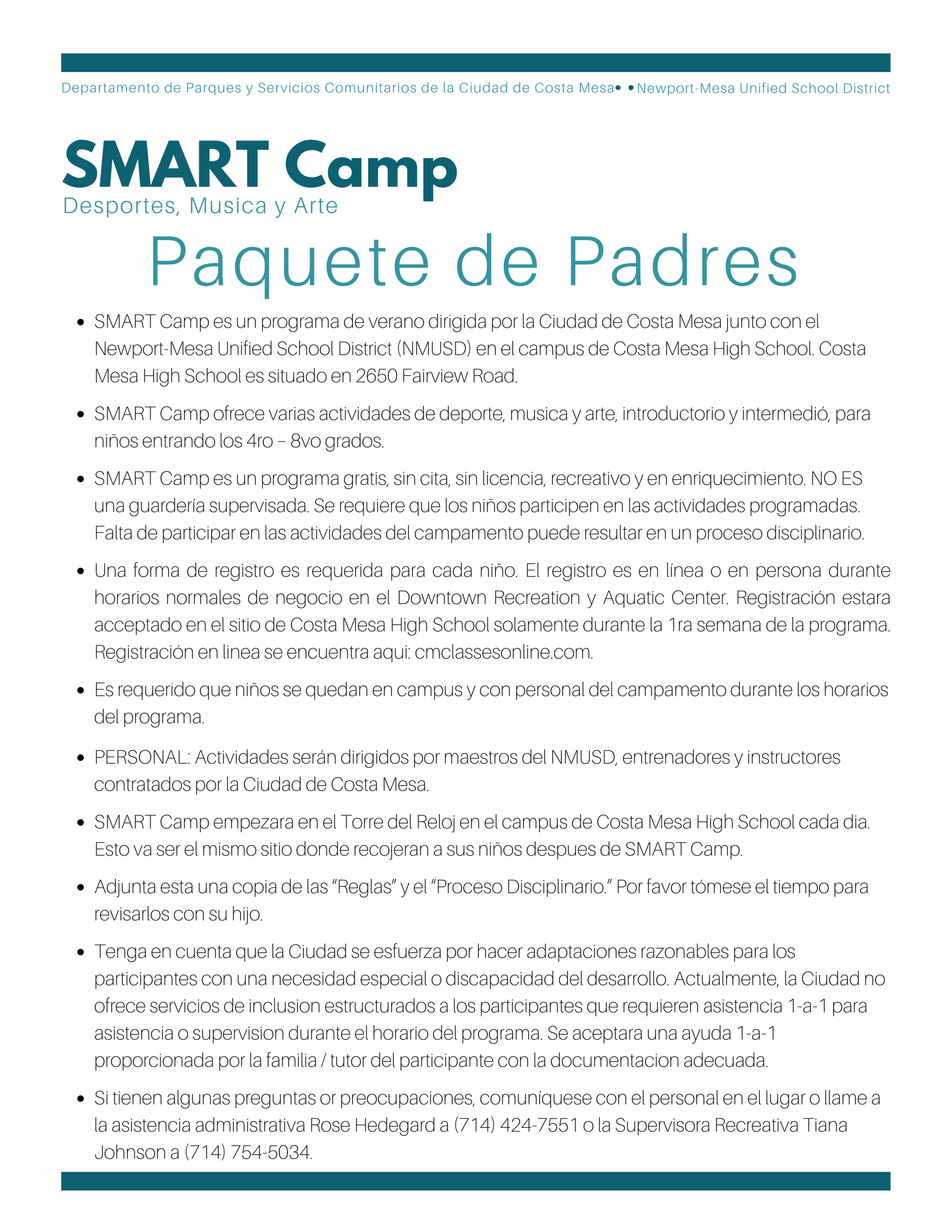 Espanol SMART Camp