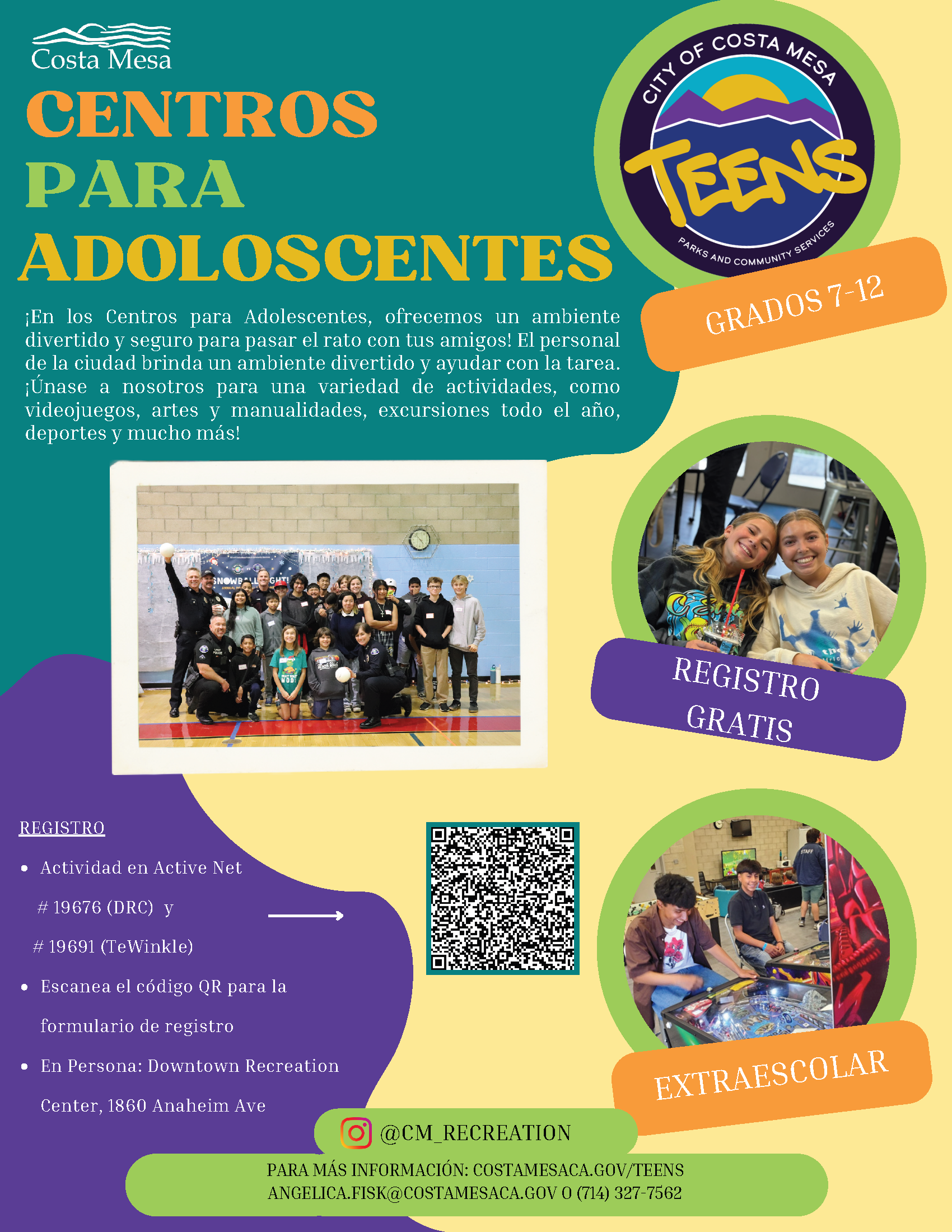 NEW Teen Center 2023-24 Flyer ESP - Email0 1