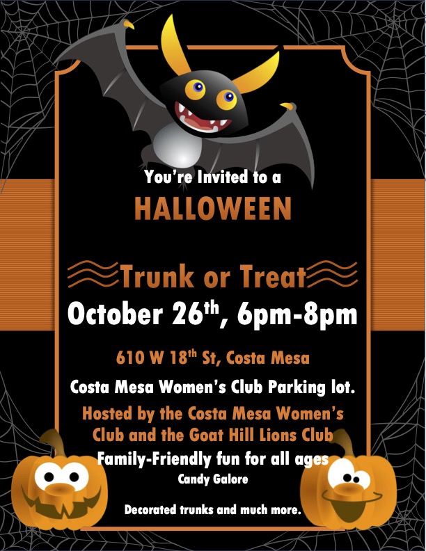 Costa Mesa Womens Club halloween1