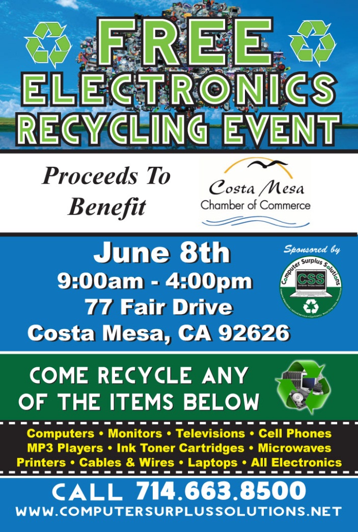 Free Electronic Recycling Event Costa Mesa 2013-06-08