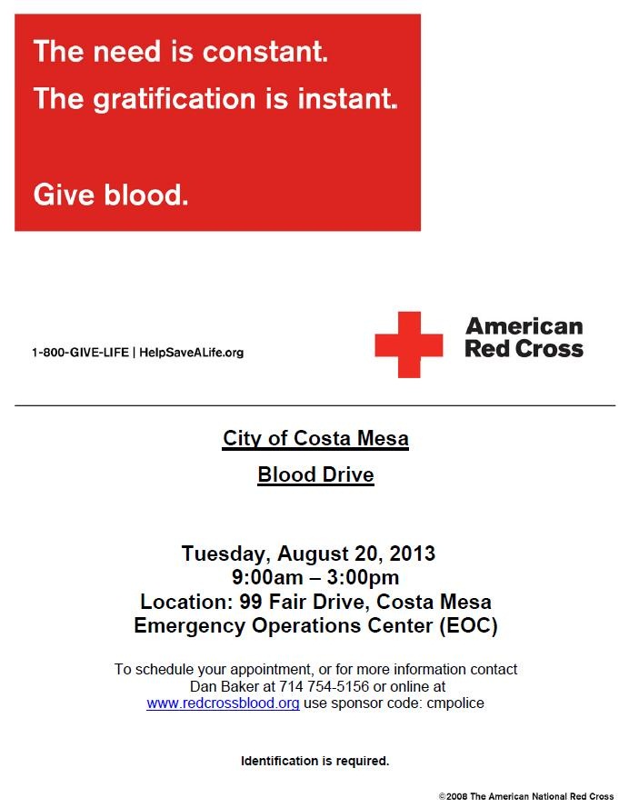 American Red Cross Blood Drive 2013